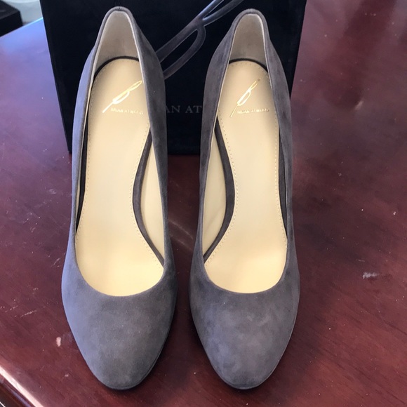 Brian Atwood Shoes - Brian Atwood Grey suede pumps- NEW